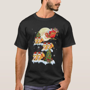 Shiba Inu Reindeer Christmas Santa Riding Dog Paja T-Shirt