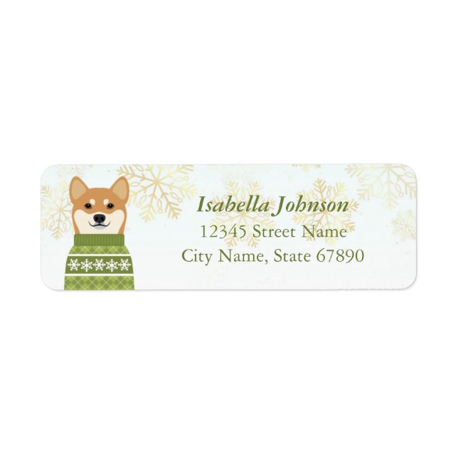 Shiba Inu Return Address Labels (Front)
