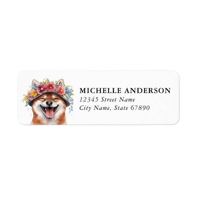 Shiba Inu Return Address Labels (Front)