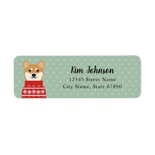 Shiba Inu Return Address Labels (Front)