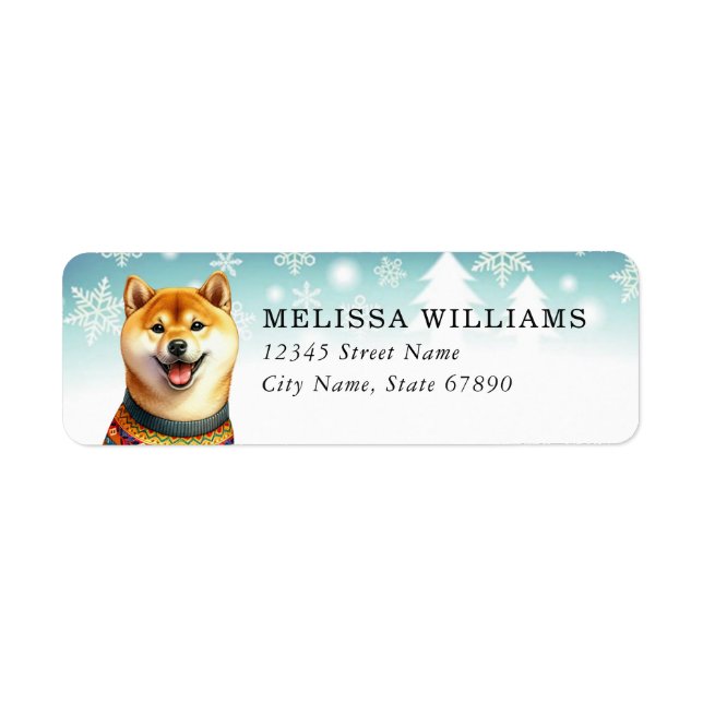 Shiba Inu Return Address Labels (Front)
