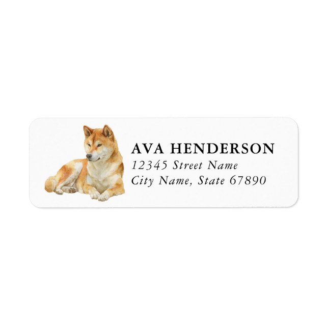 Shiba Inu Return Address Labels (Front)