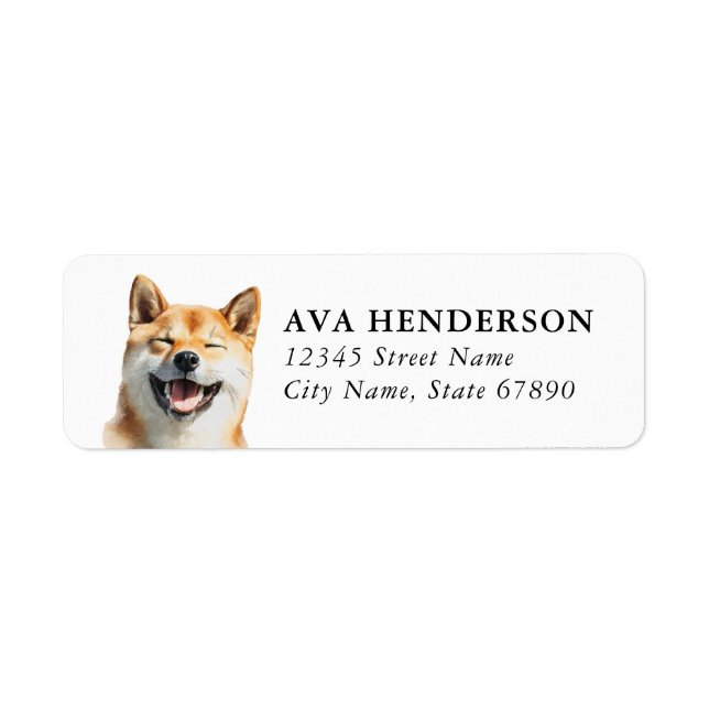 Shiba Inu Return Address Labels (Front)