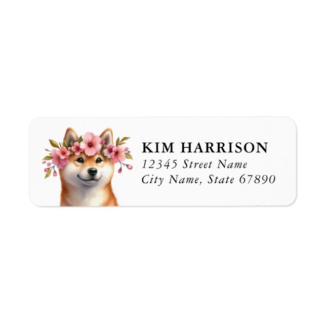 Shiba Inu Return Address Labels (Front)