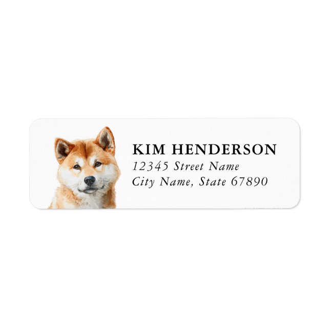 Shiba Inu Return Address Labels (Front)