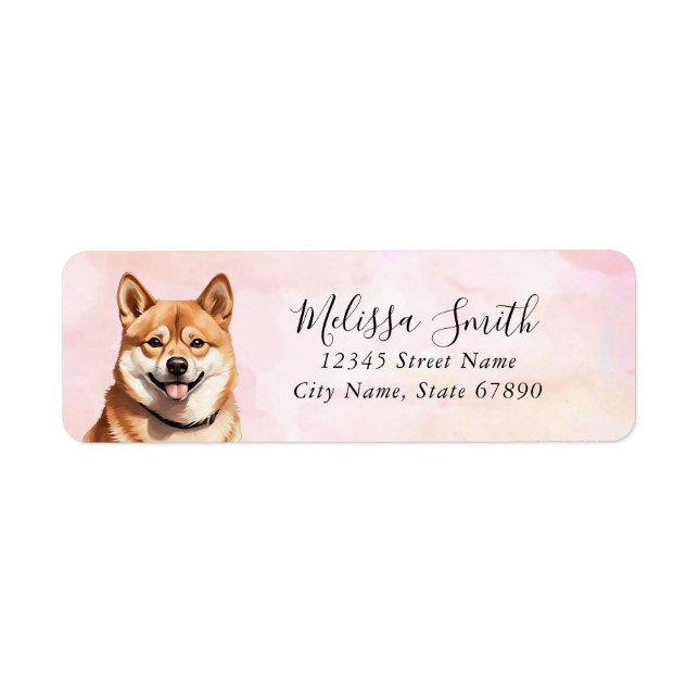 Shiba Inu Return Address Labels (Front)