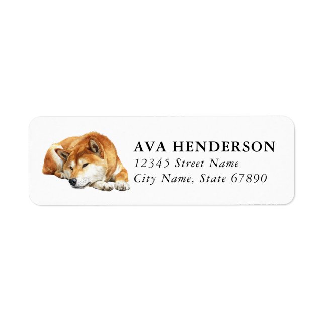 Shiba Inu Return Address Labels (Front)