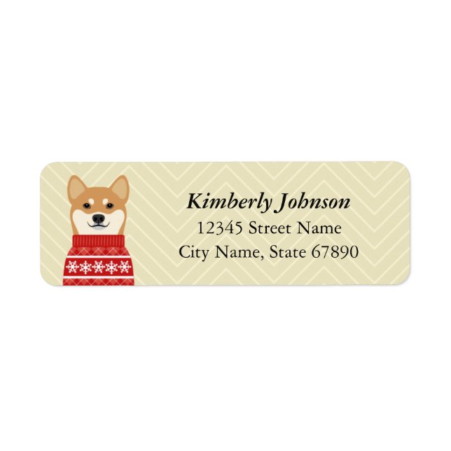 Shiba Inu Return Address Labels (Front)
