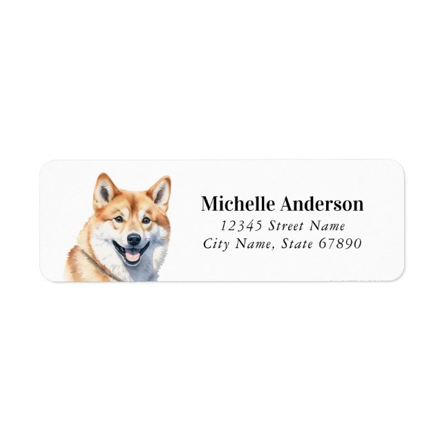 Shiba Inu Return Address Labels (Front)