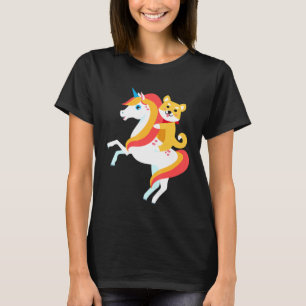 Shiba Inu Riding Unicorn Cute Funny Dog Halloween T-Shirt