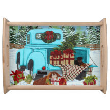 Shiba Inu & Rottweiler Christmas Acrylic Tray