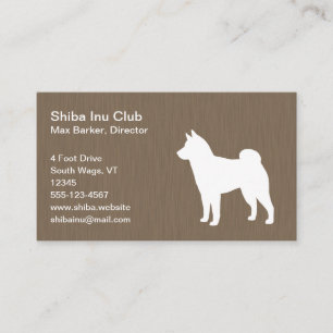 Shiba Inu Silhouette Business Card