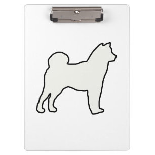 Shiba Inu silhouette cream Clipboard
