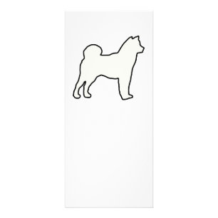 Shiba Inu silhouette cream Rack Card