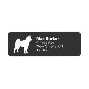 Shiba Inu Silhouette Return Address Label