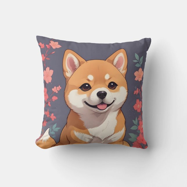 Shiba Inu Throw Pillow – Cosy Comfort (Front)