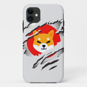 Shiba Inu Torn Image w/ Logo Reveal Underneath   iPhone 11 Case