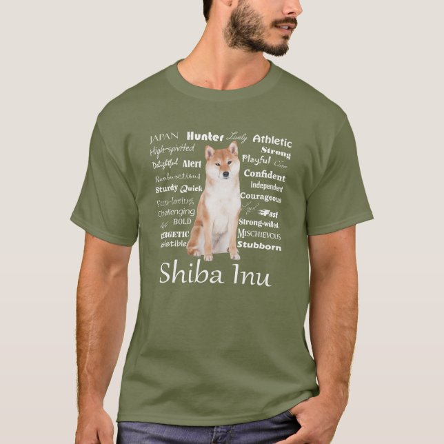 Shiba Inu Traits T-Shirt (Front)