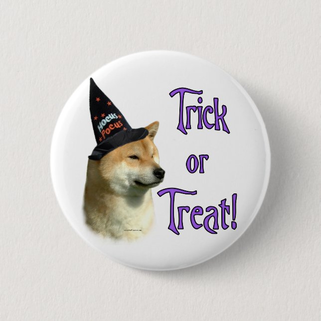 Shiba Inu Trick 6 Cm Round Badge (Front)