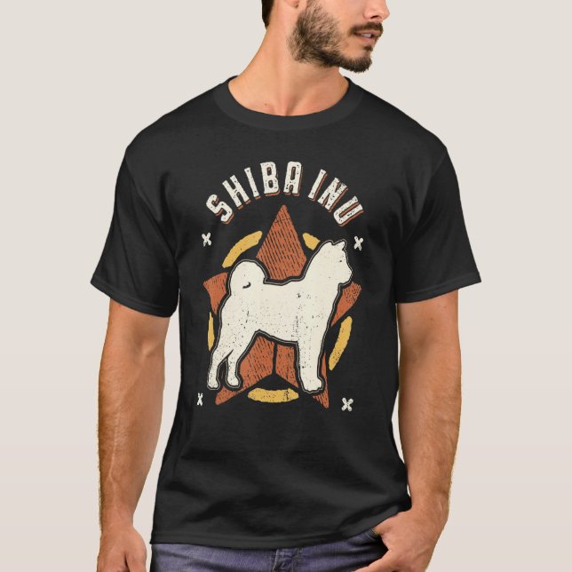 Shiba Inu Vintage Retro Classic Dog T-Shirt (Front)