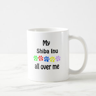 Shiba Inu Walks Design Coffee Mug