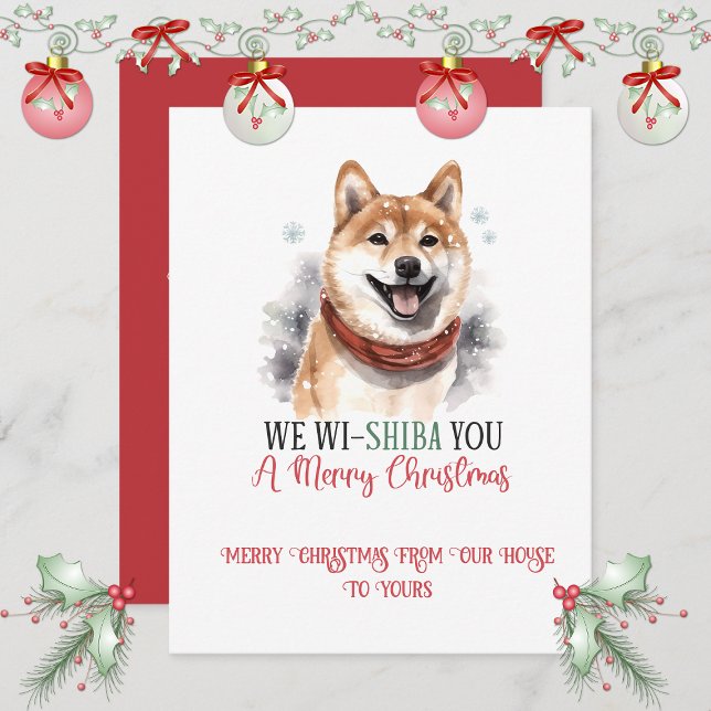 Shiba Inu Whimsical Christmas | Holiday Card (Creator Uploaded)