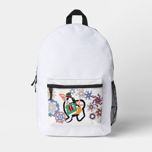 Shiba Inu winter  Printed Backpack (Front)