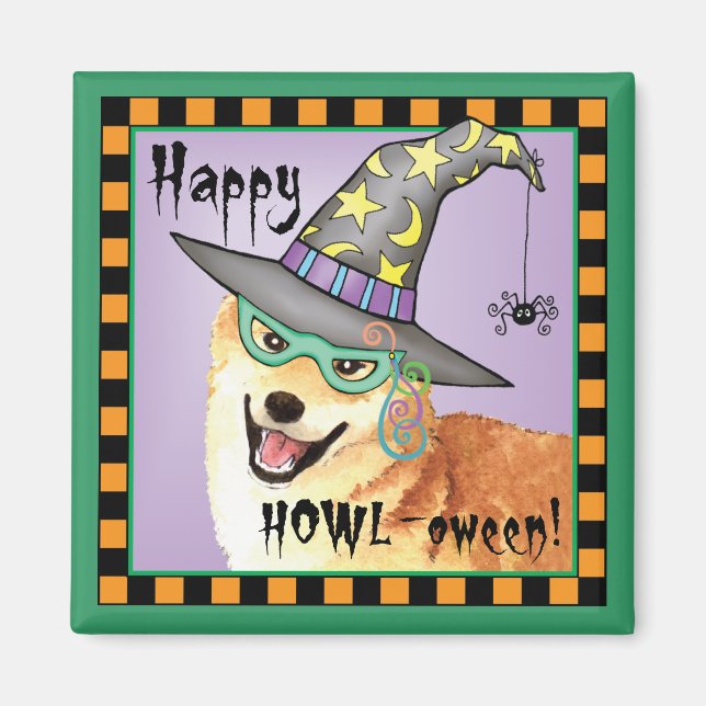 Shiba Inu Witch Magnet (Front)