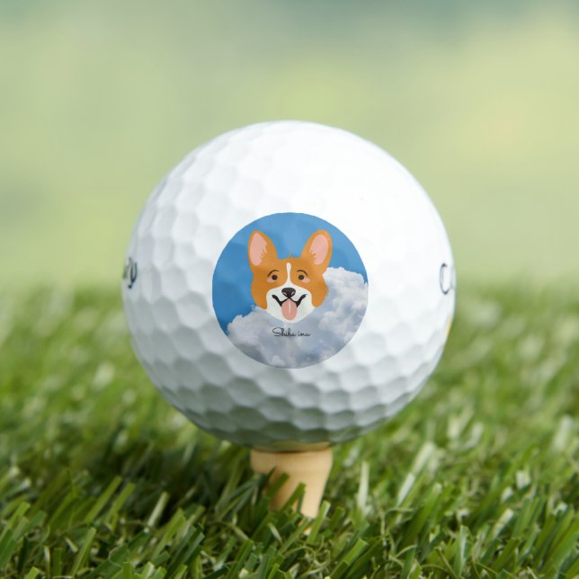Shiba inu with Sky  Golf Balls (Insitu Tee)