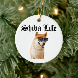 Shiba Life Ceramic Ornament