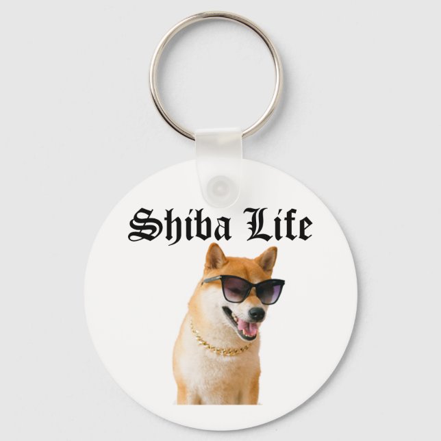 Shiba Life  Key Ring (Front)