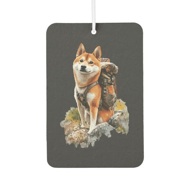 Shiba Pitbull Inu Car Air Freshener (Front)