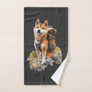 Shiba Pitbull Inu Hand Towel