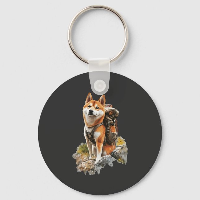 Shiba Pitbull Inu Key Ring (Front)