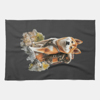 Shiba Pitbull Inu Tea Towel