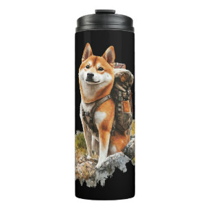 Shiba Pitbull Inu Thermal Tumbler