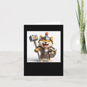 Shiba Warrior #5 Hammer Sticker  Card
