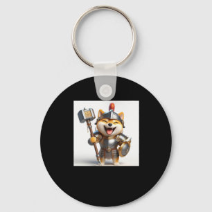 Shiba Warrior #5 Hammer Sticker  Key Ring