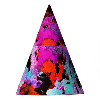 Shibori Batik: Watercolor Gradient Tie Dye Party Hat