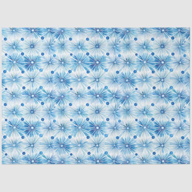 Shibori Blue Japanese Textile Art No 18 Tissue Paper (Front)