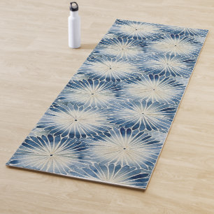 Shibori Blue Tie Dye Japan Traditional Pattern No1 Yoga Mat