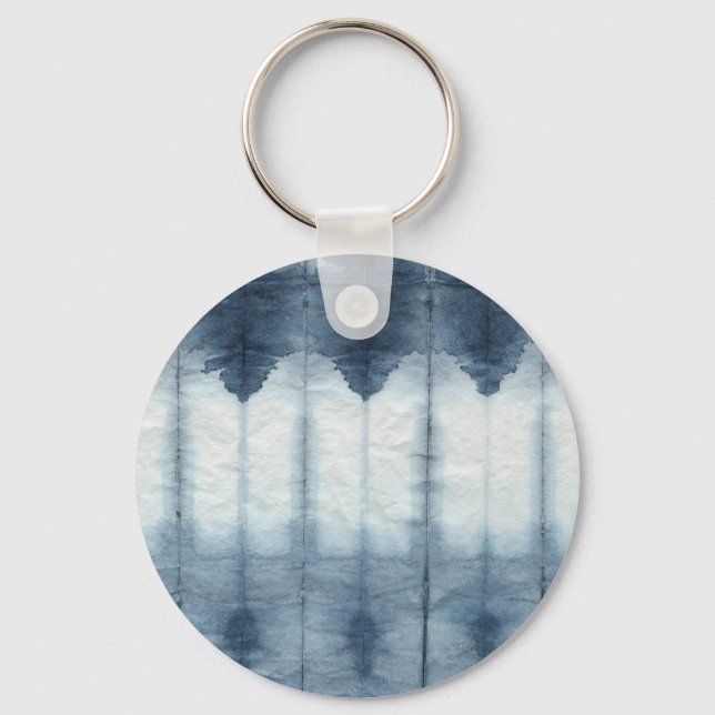 Shibori Indigio Print Key Ring (Front)