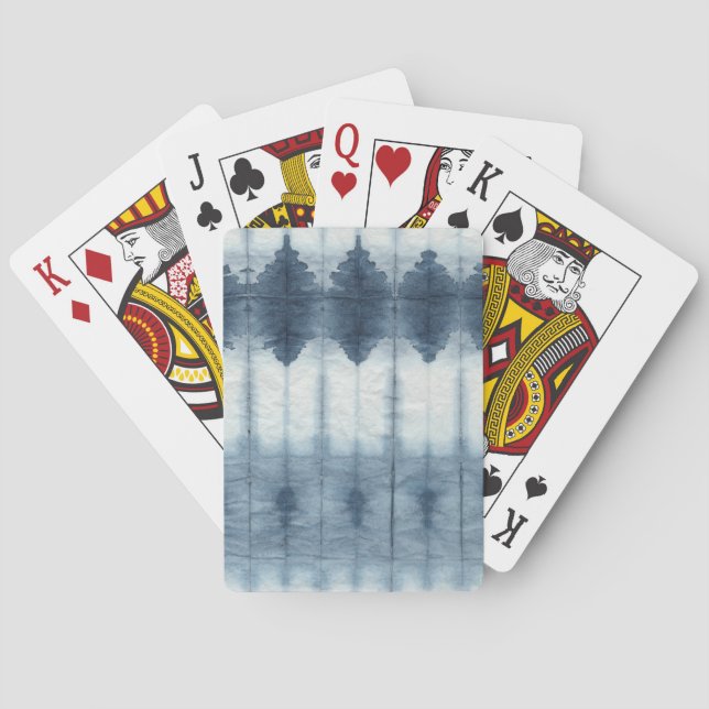 Shibori Indigio Print Playing Cards (Back)