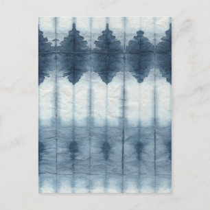 Shibori Indigio Print Postcard