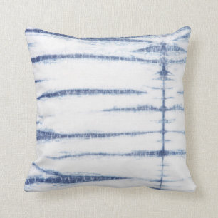 Shibori Stripe, Indigo Newest Cushion