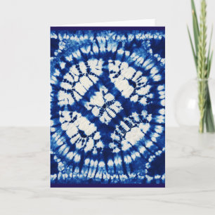 Shibori Tie Dye South Seas Indigo Batik Card