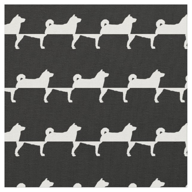 Shibu Inu Dog Silhouette Pet Fabric (Close Up)
