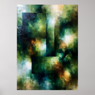 Shibui Verdant Patina Japanese Inspired Textured Poster