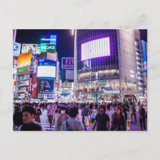 Shibuya Crossing at Night Postcard