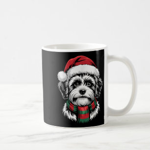 Shichon Dog Xmas Santa Hat Scarf Christmas Costume Coffee Mug